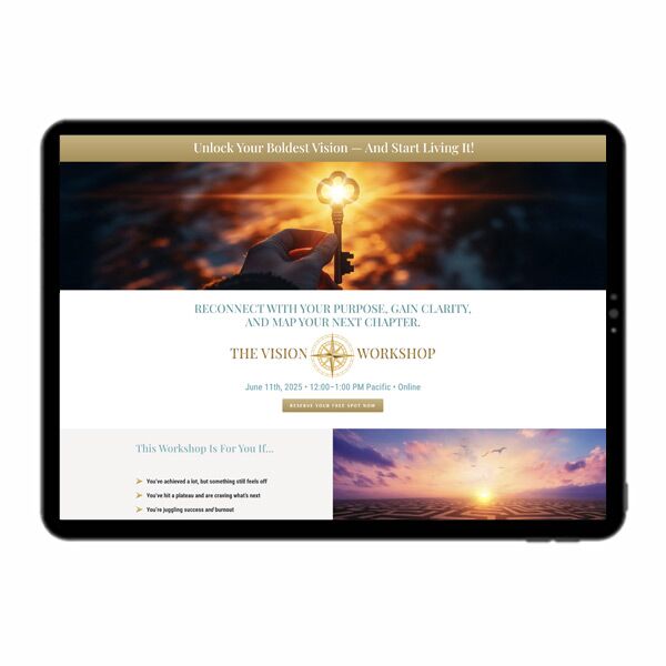 Vision Workshop Landing Page